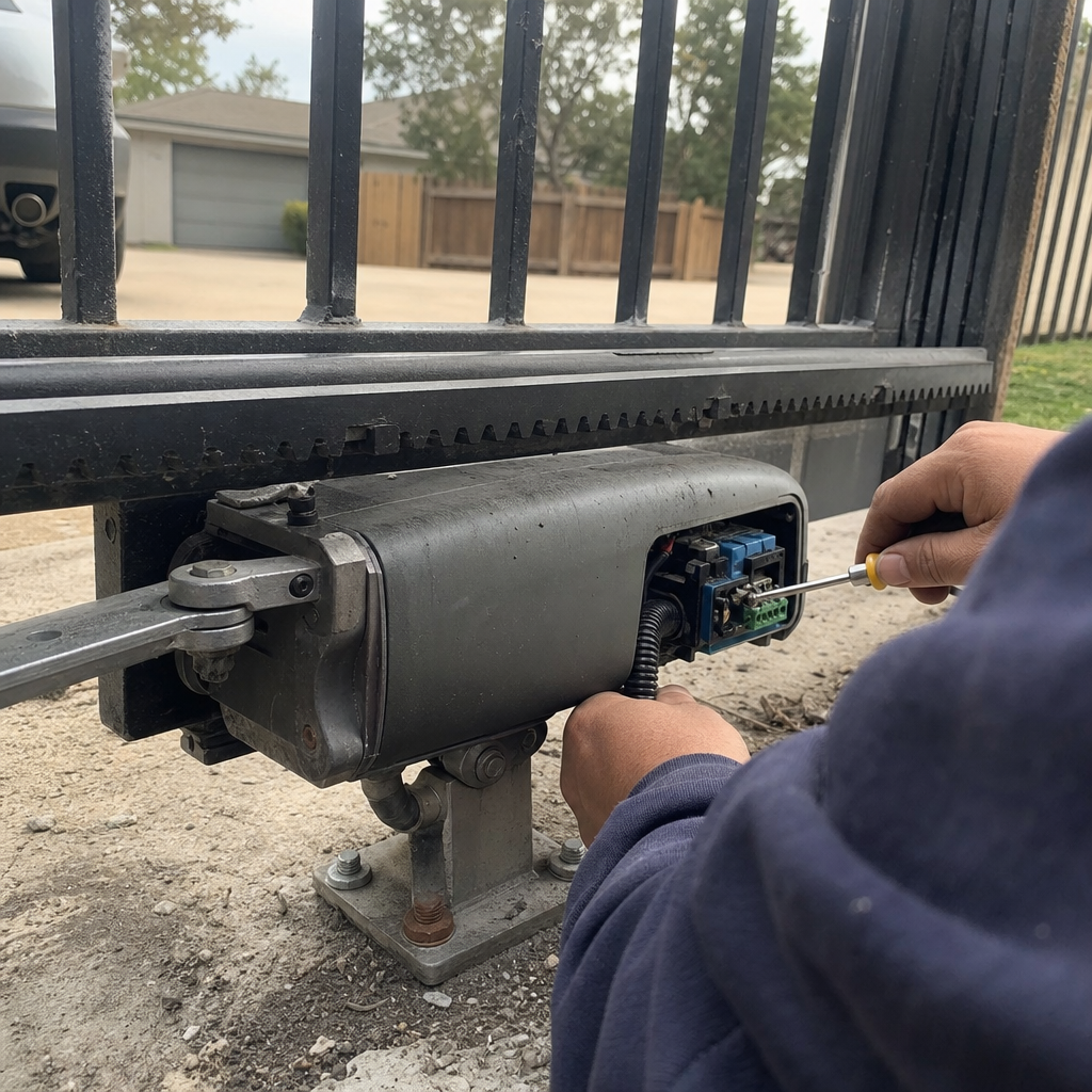 Gate motor and opener repair by technician